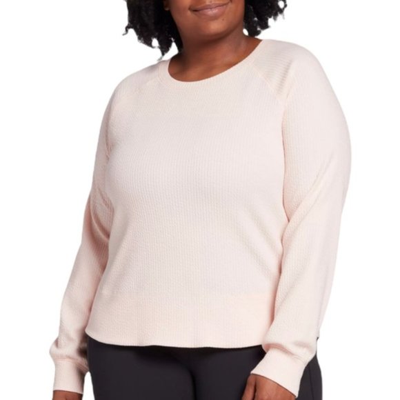 CALIA by Carrie Underwood Sweaters - CALIA by Carrie Underwood Women's Textured Crewneck Pullover Top XL Pink